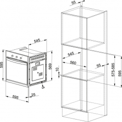 Piekarnik Franke SMART PLUS SMP 86 M XS/F CZARNE SZKŁO/STAL SZLACHETNA 116.0541.717